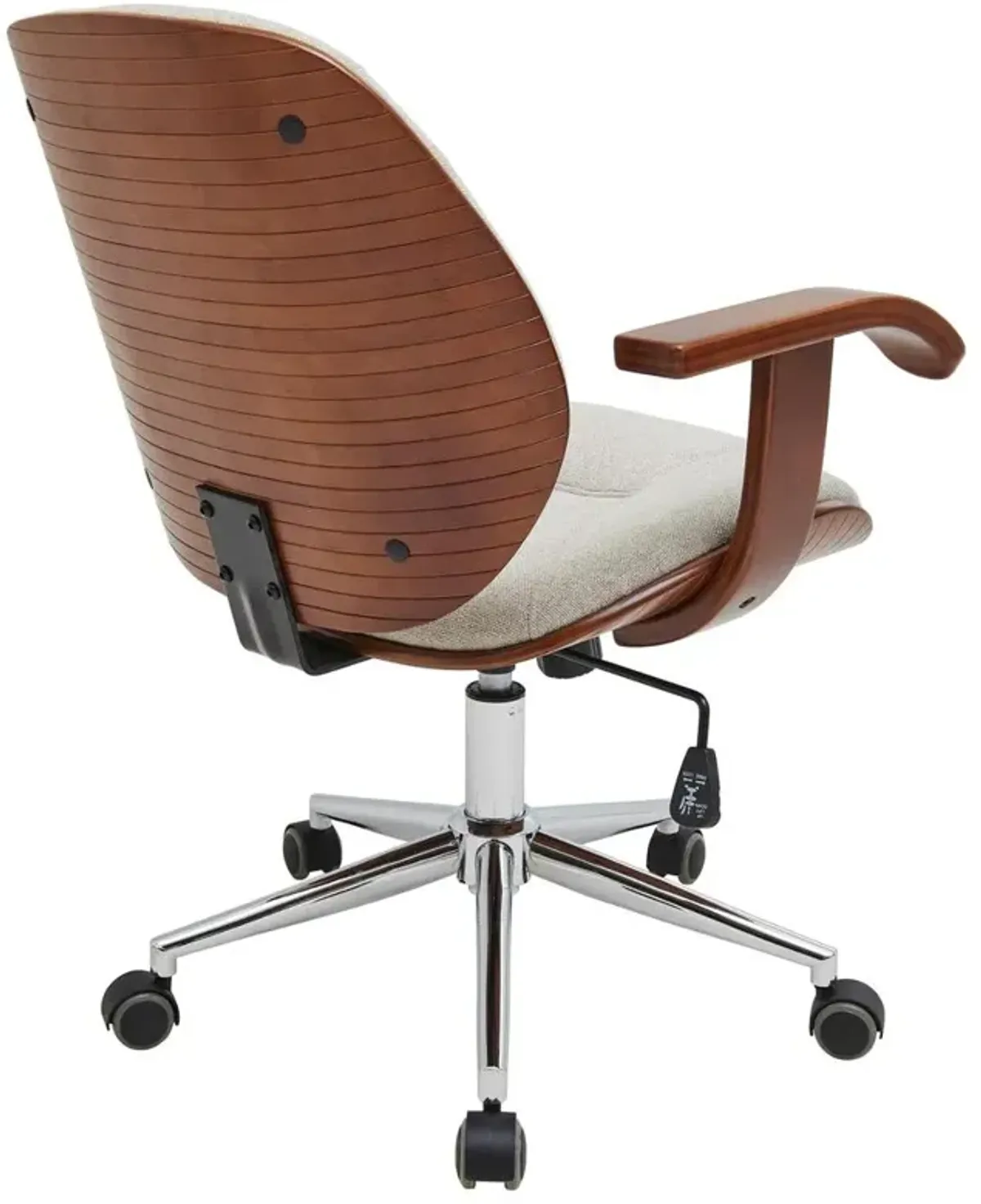 New Pacific Direct Samuel Fabric Bamboo Office Chair w/ Armrest