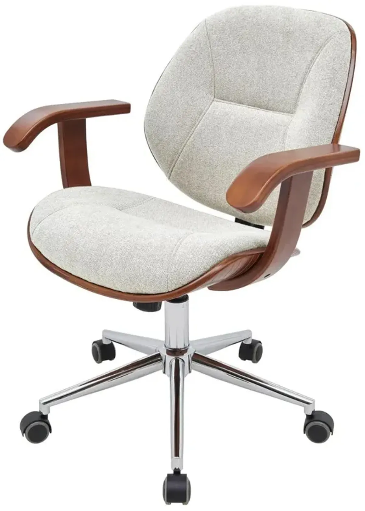 New Pacific Direct Samuel Fabric Bamboo Office Chair w/ Armrest