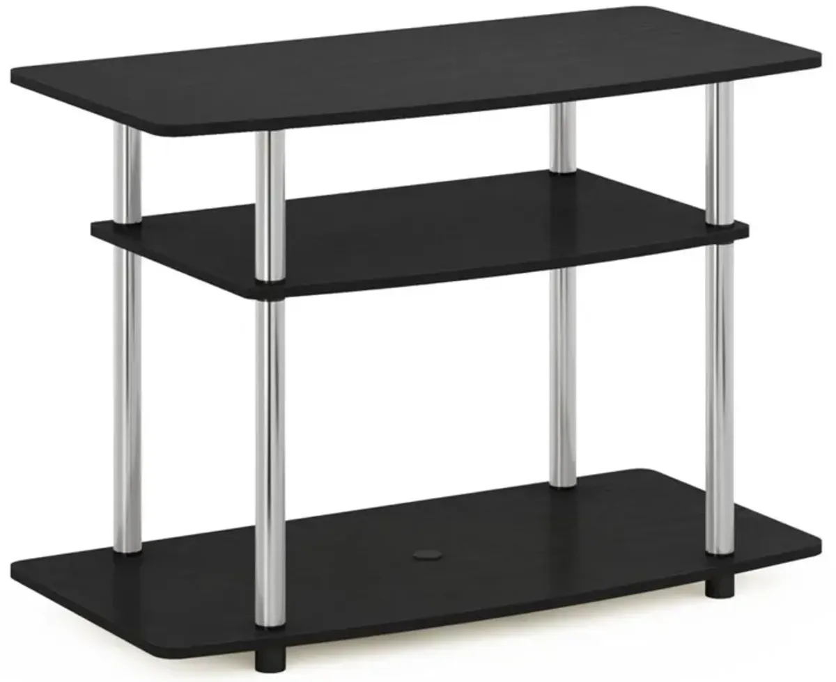 Furinno Furinno Turn-N-Tube No Tools 3-Tier TV Stands, Americano/Chrome