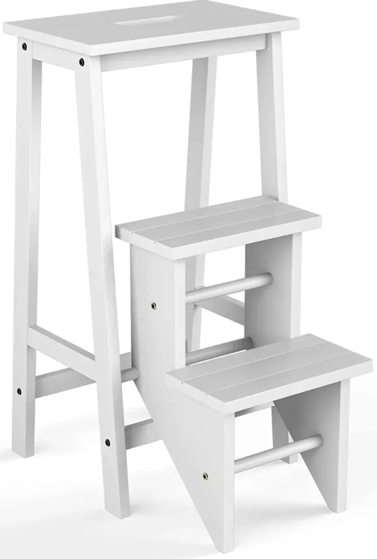 3-Tier Step Stool 3-in-1 Folding Ladder with Bench for Versatile Use