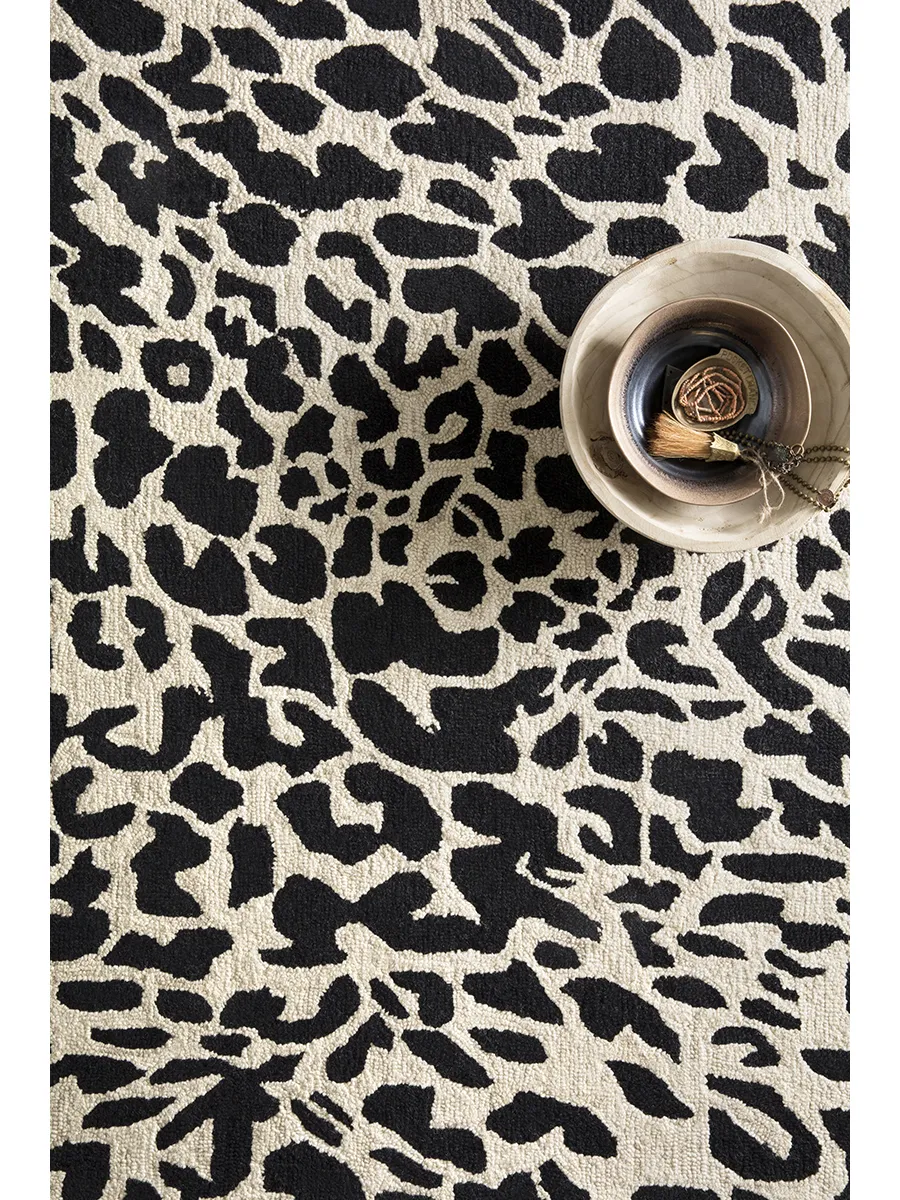 Masai MAS02 Black/Ivory 3'6" x 5'6" Rug