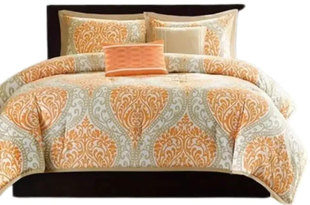 Hivvago 5-Piece Damask Comforter Set