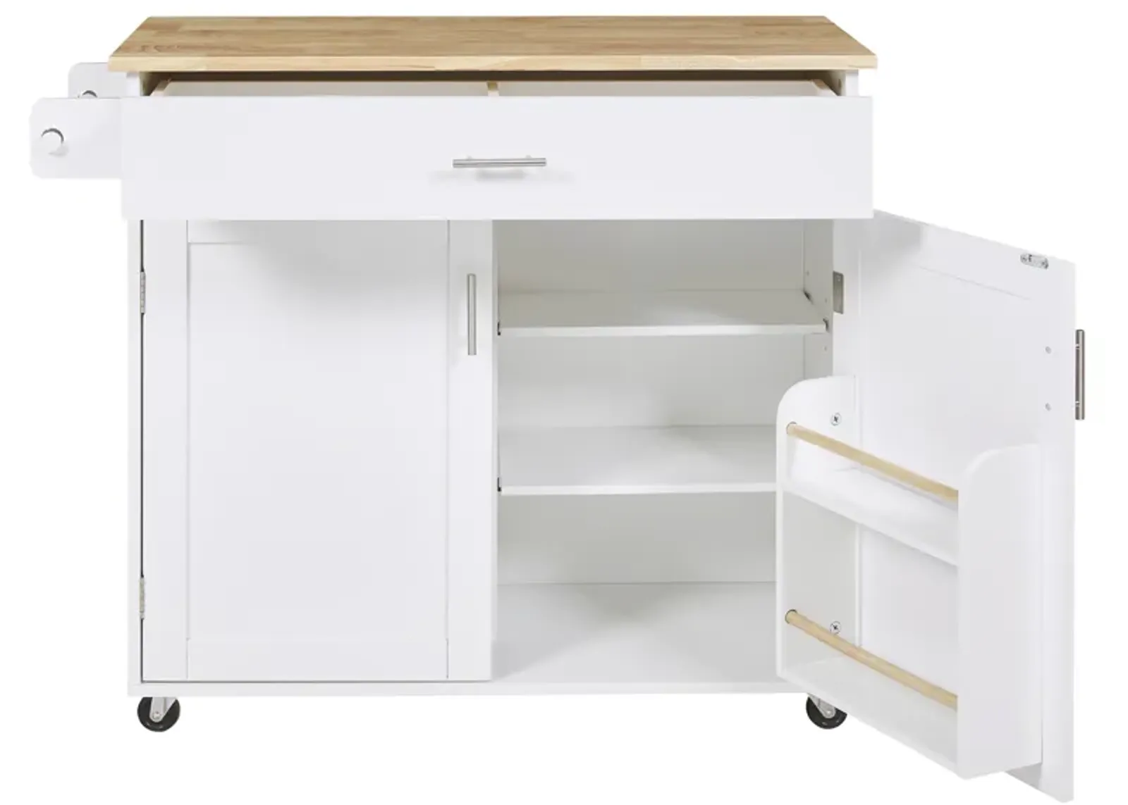 Merax Rolling Kitchen Island with Storage Kitchen Cart