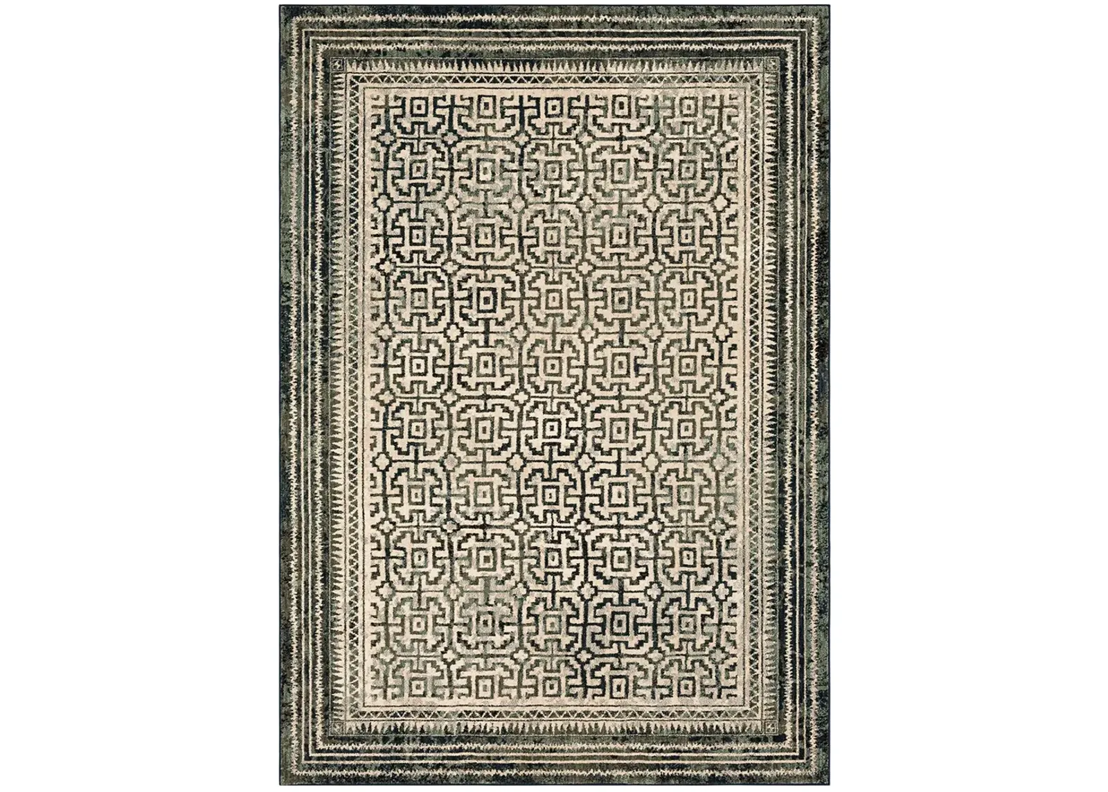 Rendition by Stacy Garcia Home Adras Blue Teal 5' 3" X 7' 10" Rug