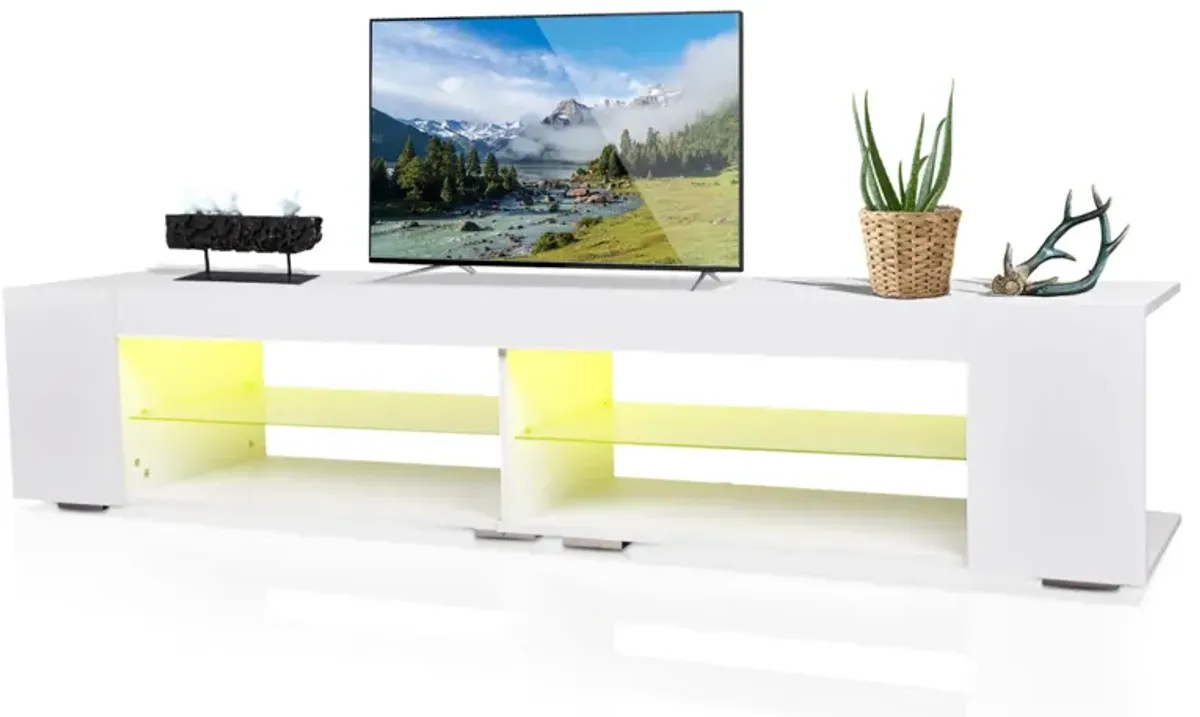 Modern LED TV Stand with Storage - High Gloss