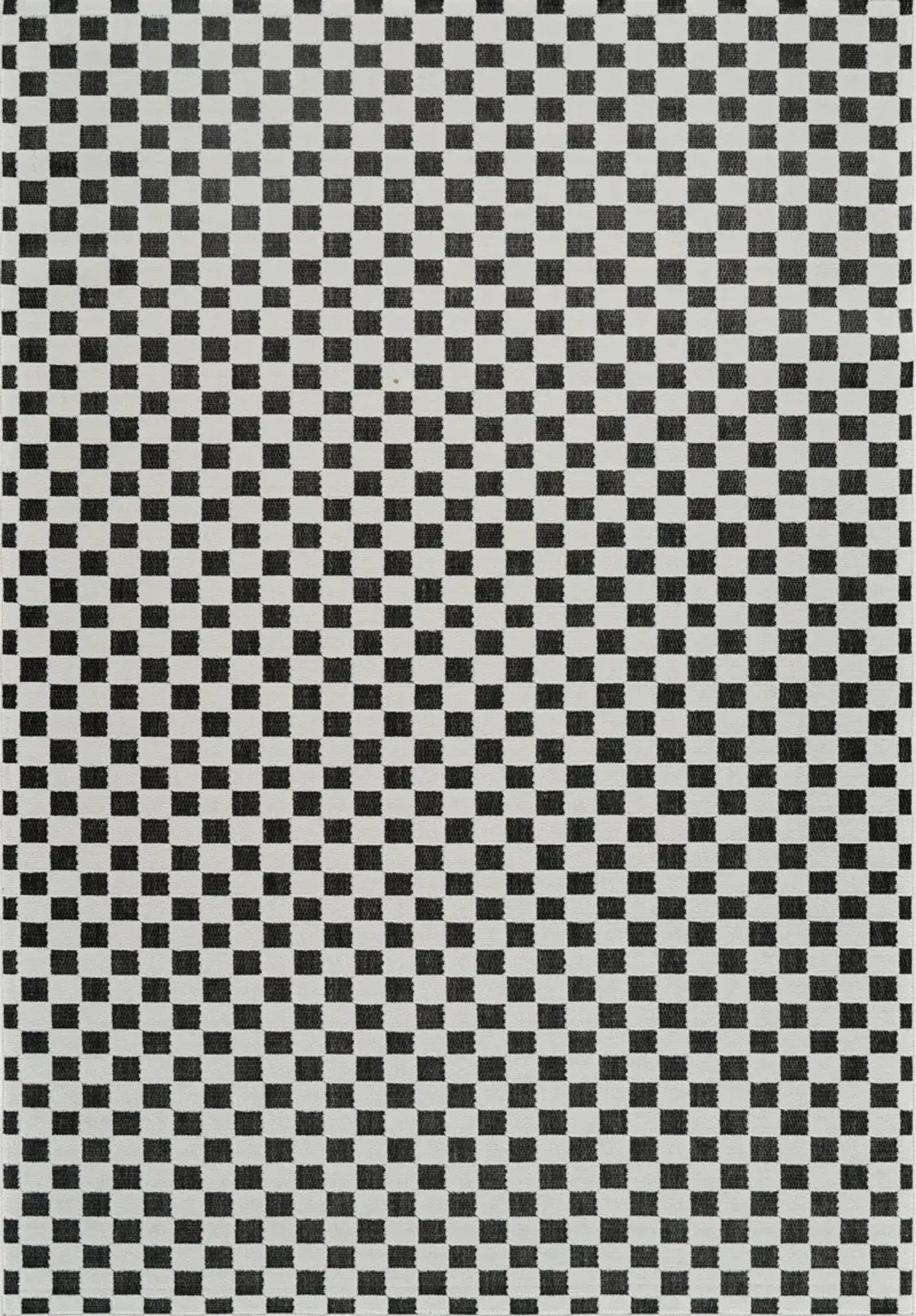 Maise Checkered Modern Black White Indoor Outdoor Area Rug