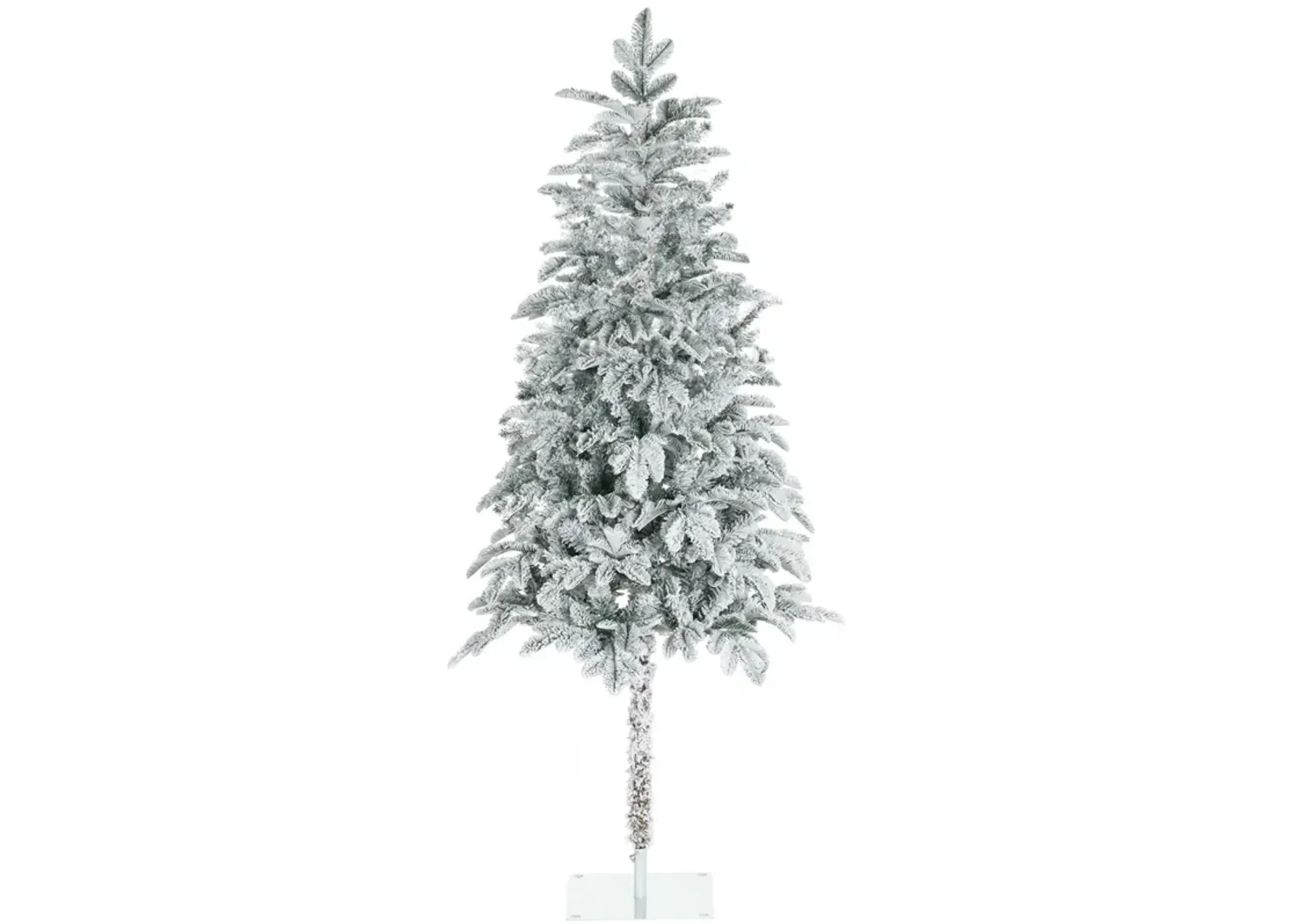 6ft Tall Flocked Artificial Christmas Tree Holiday Décor with 226 Snow Branches