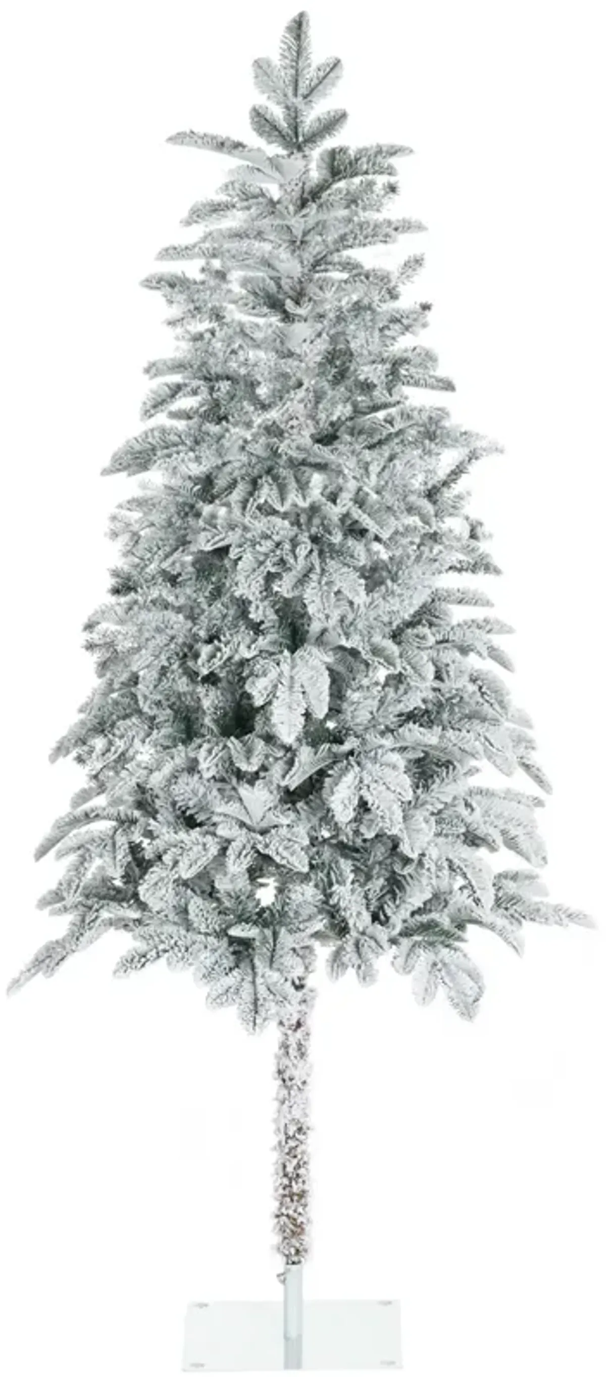 6ft Tall Flocked Artificial Christmas Tree Holiday Décor with 226 Snow Branches