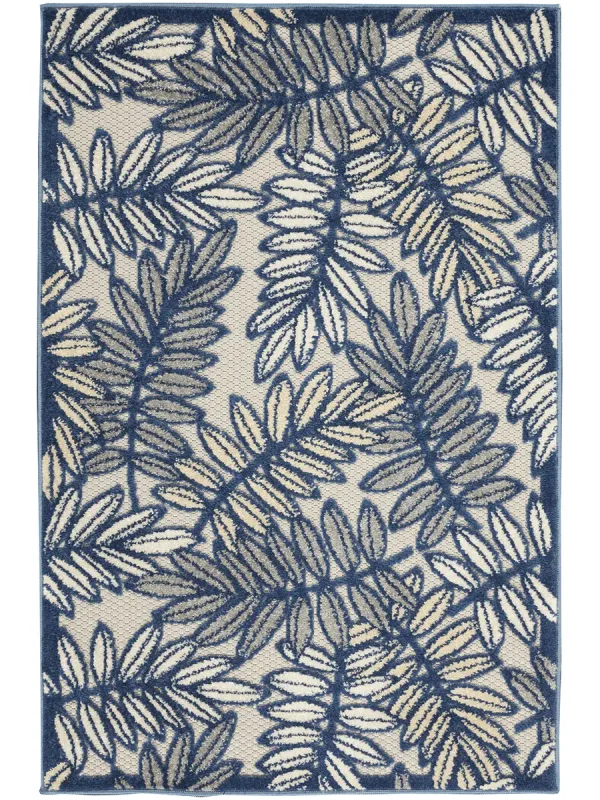 Aloha ALH18 Ivory/Navy 3'6" x 5'6" Rug