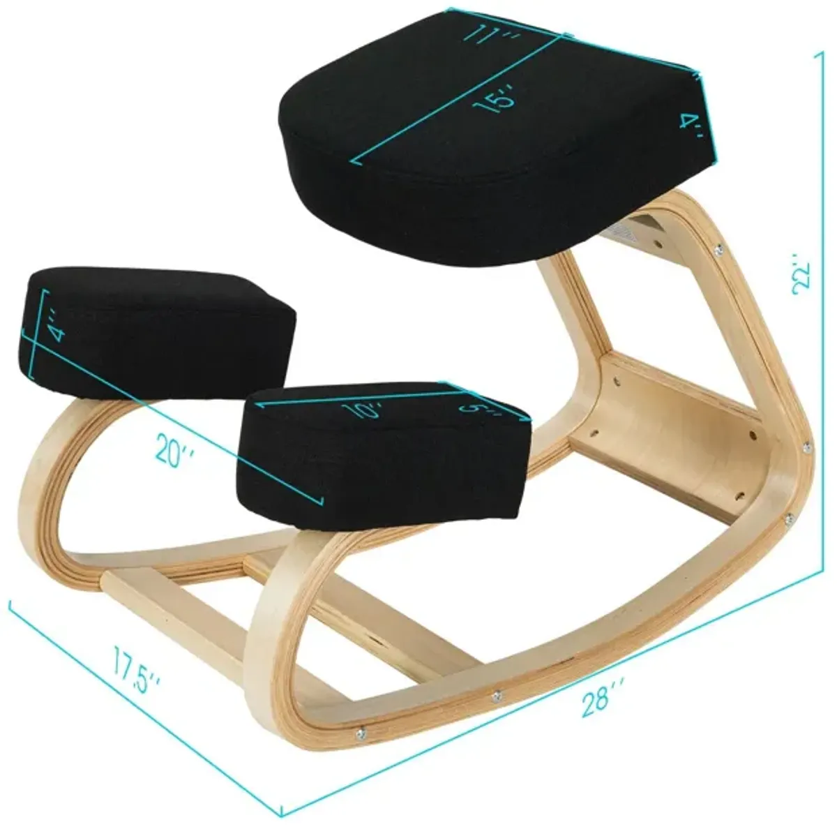 Ergonomic Kneeling Chair Rocking Office Desk Stool Upright Posture