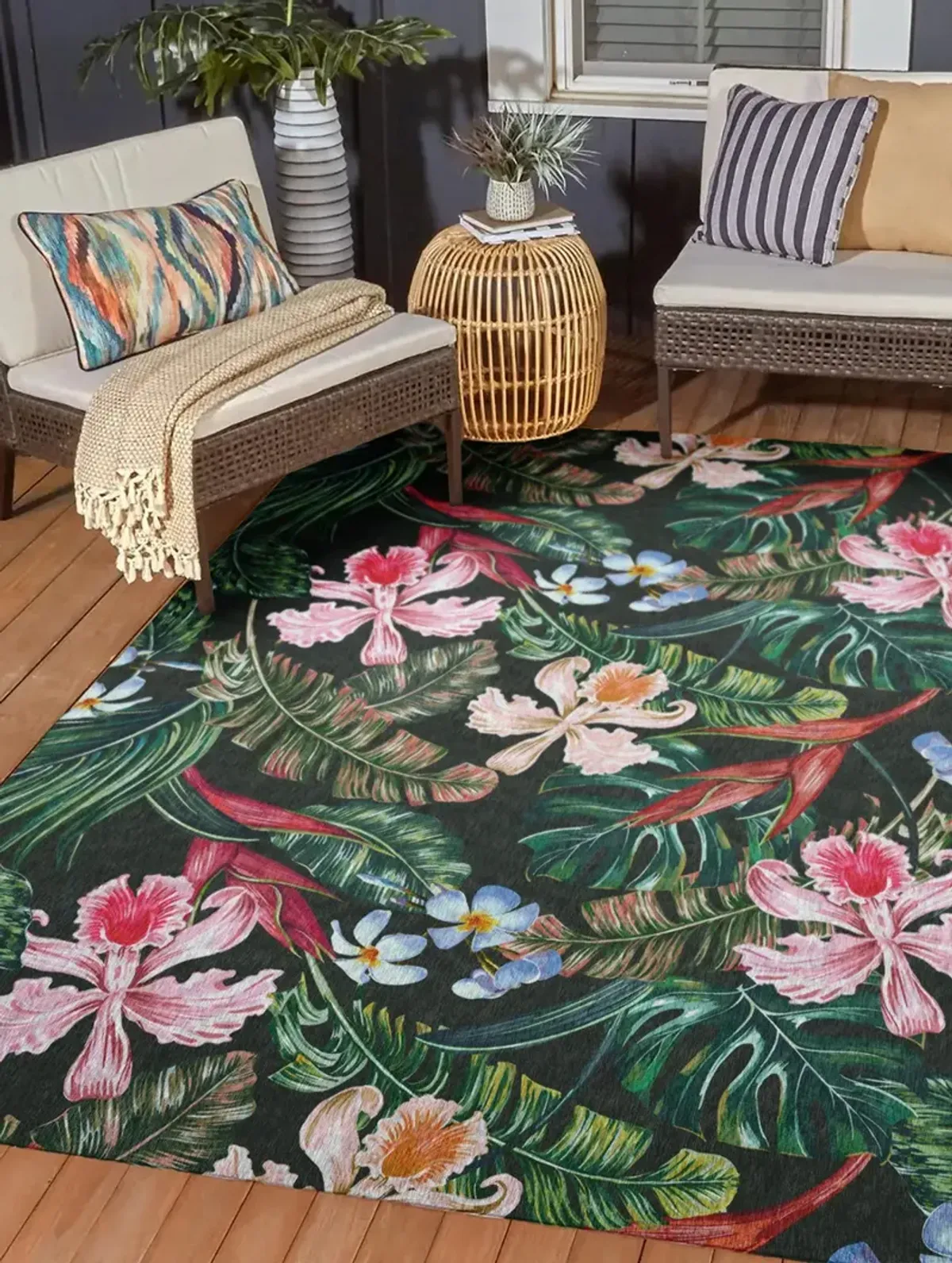 Tropics TC6 Black 8' x 10' Rug