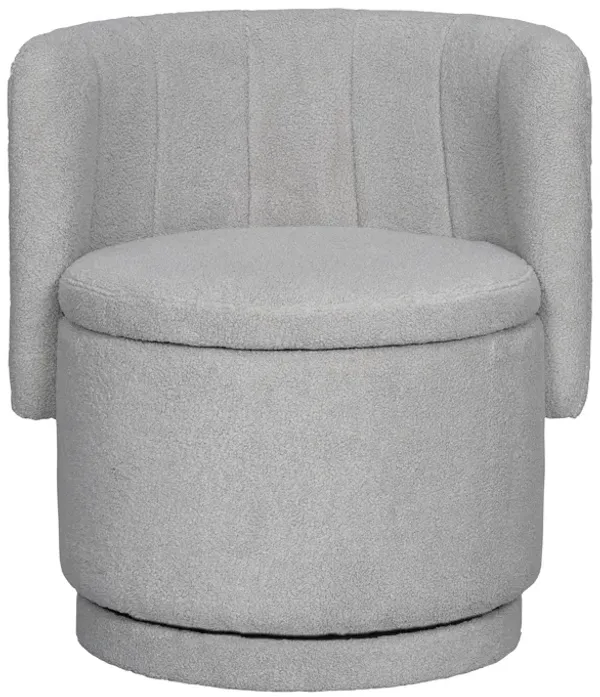 Merax Swivel Boucle Sofa Chair with Storage for Bedroom and Living Room