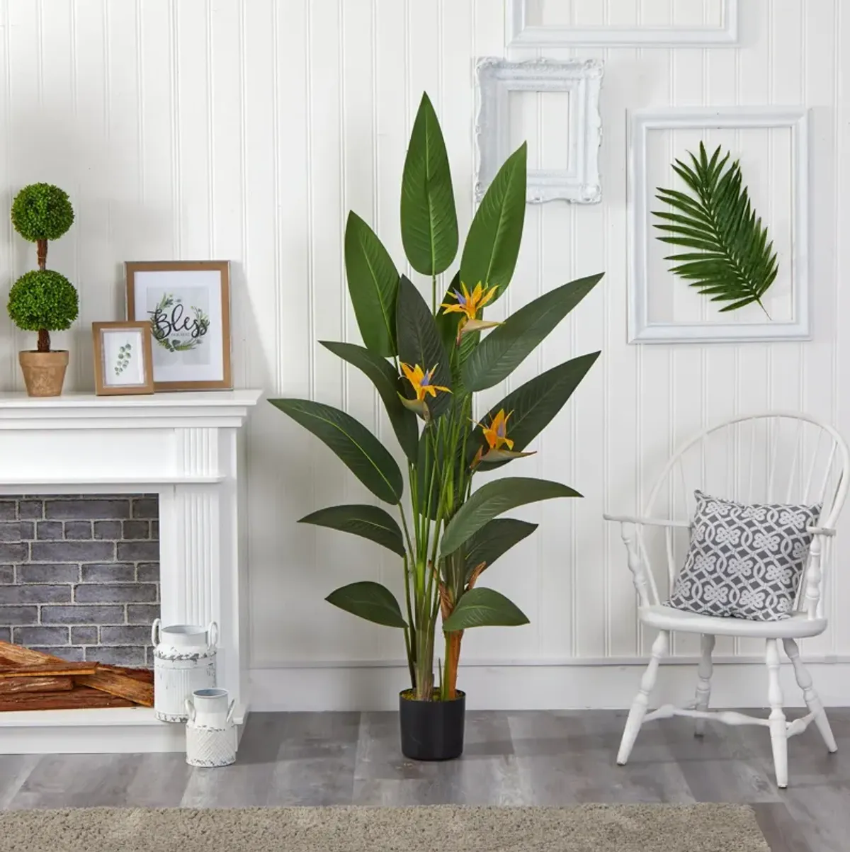 Hivvago 6" Bird of Paradise Artificial Plant