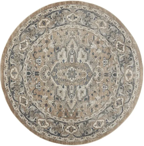 Quarry QUA05 Beige/Gray 10' x Round Rug