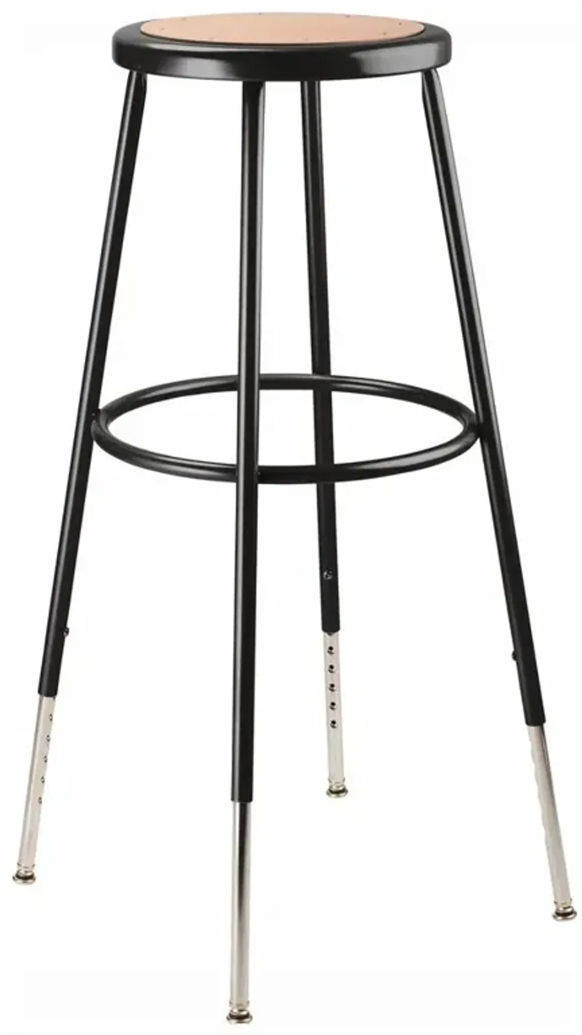 NPS® 32 -39" Height Adjustable Heavy Duty Steel Stool, Black