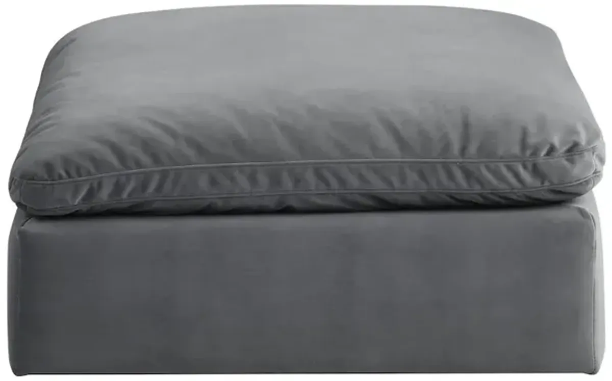 Meridian Furniture Comfy Grey Velvet Modular Ottoman
