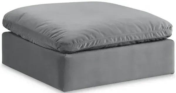 Meridian Furniture Comfy Grey Velvet Modular Ottoman