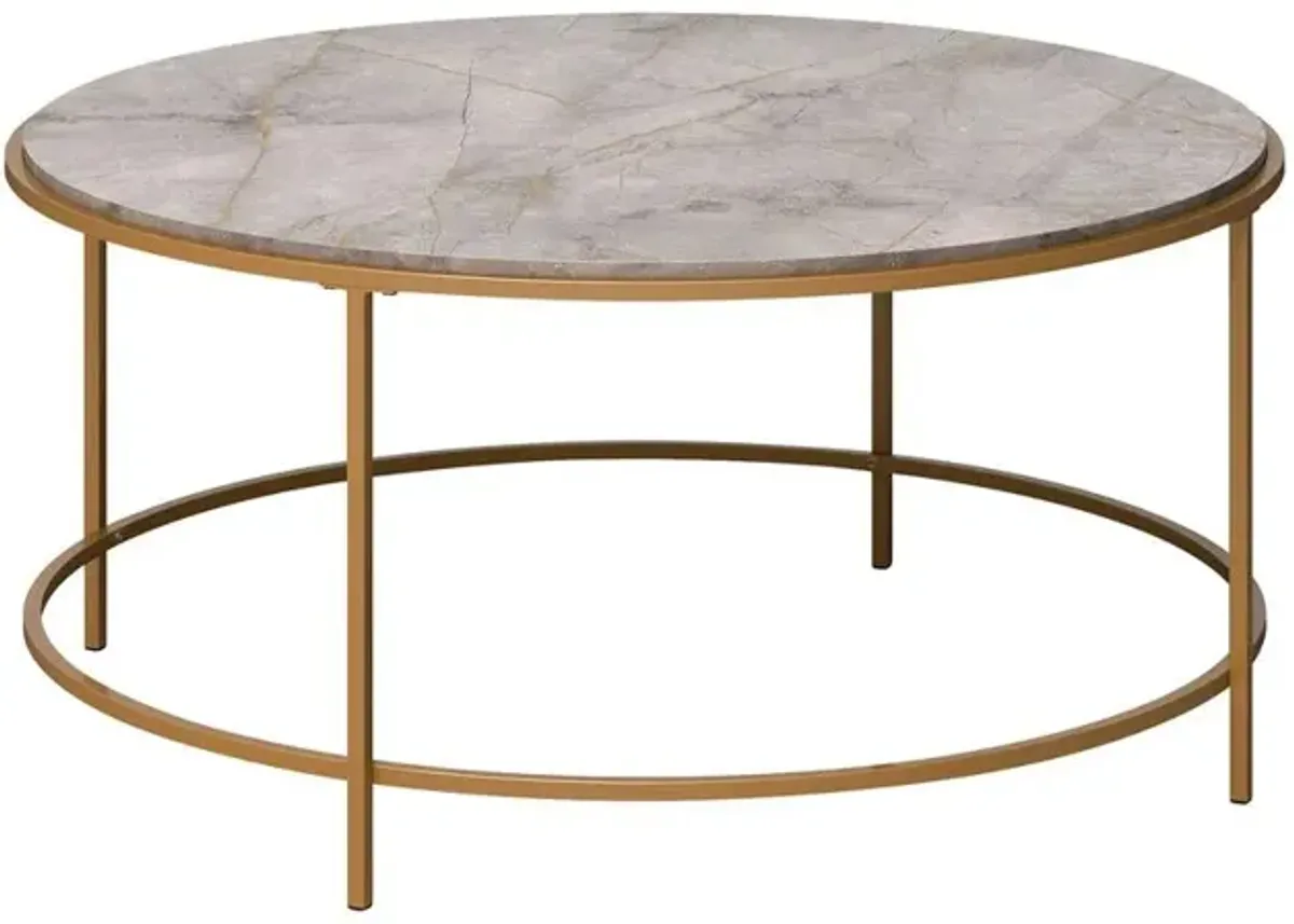 Sauder Int Lux Coffee Table Rd Deco Stone