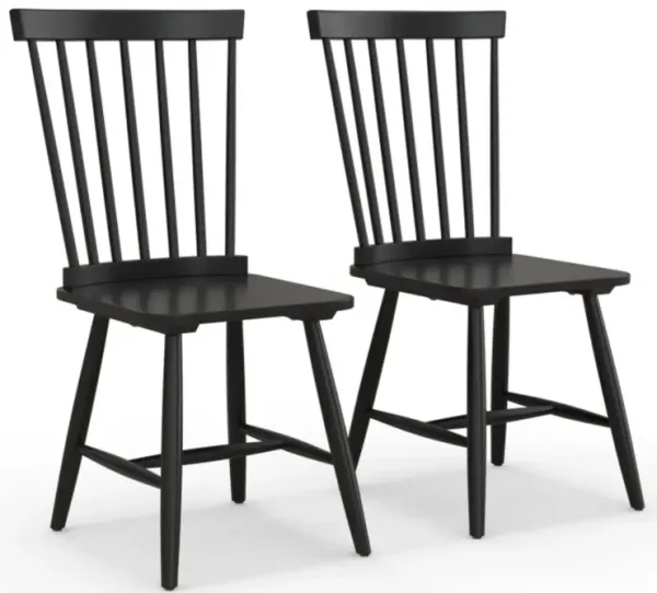 Hivvago Set of 2 Windsor Dining Chairs with High Spindle Back