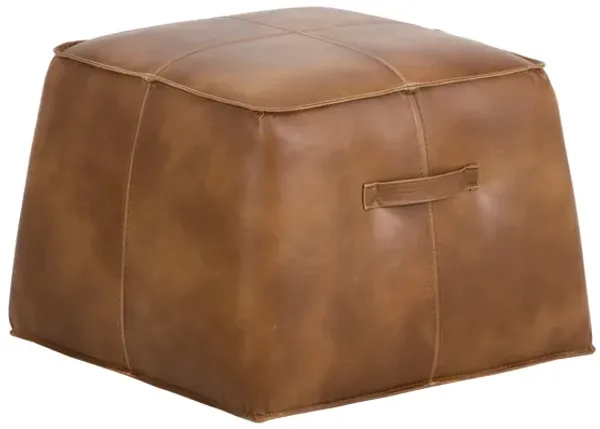 Aspen Ottoman - Tobacco Tan