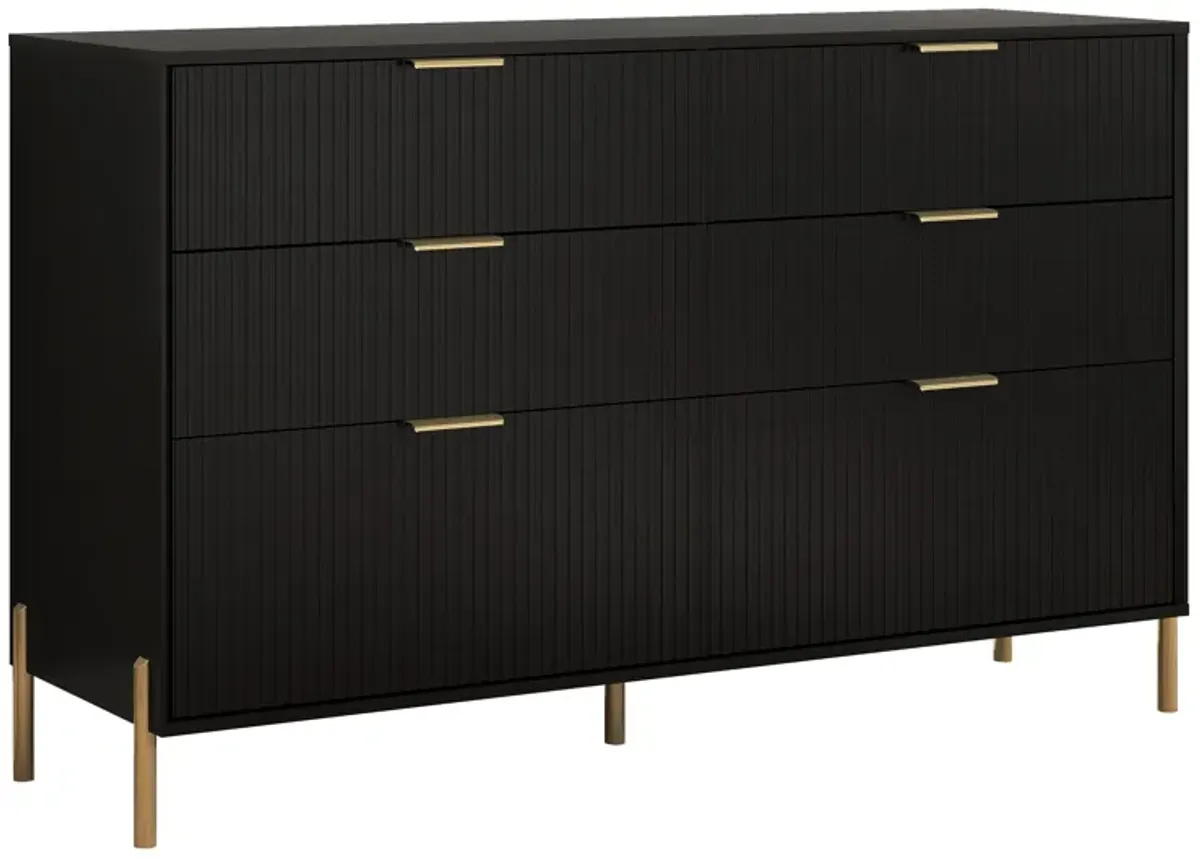 FESTIVO Modern 6-Drawer Double Dresser- Stylish Bedroom Storage Solution