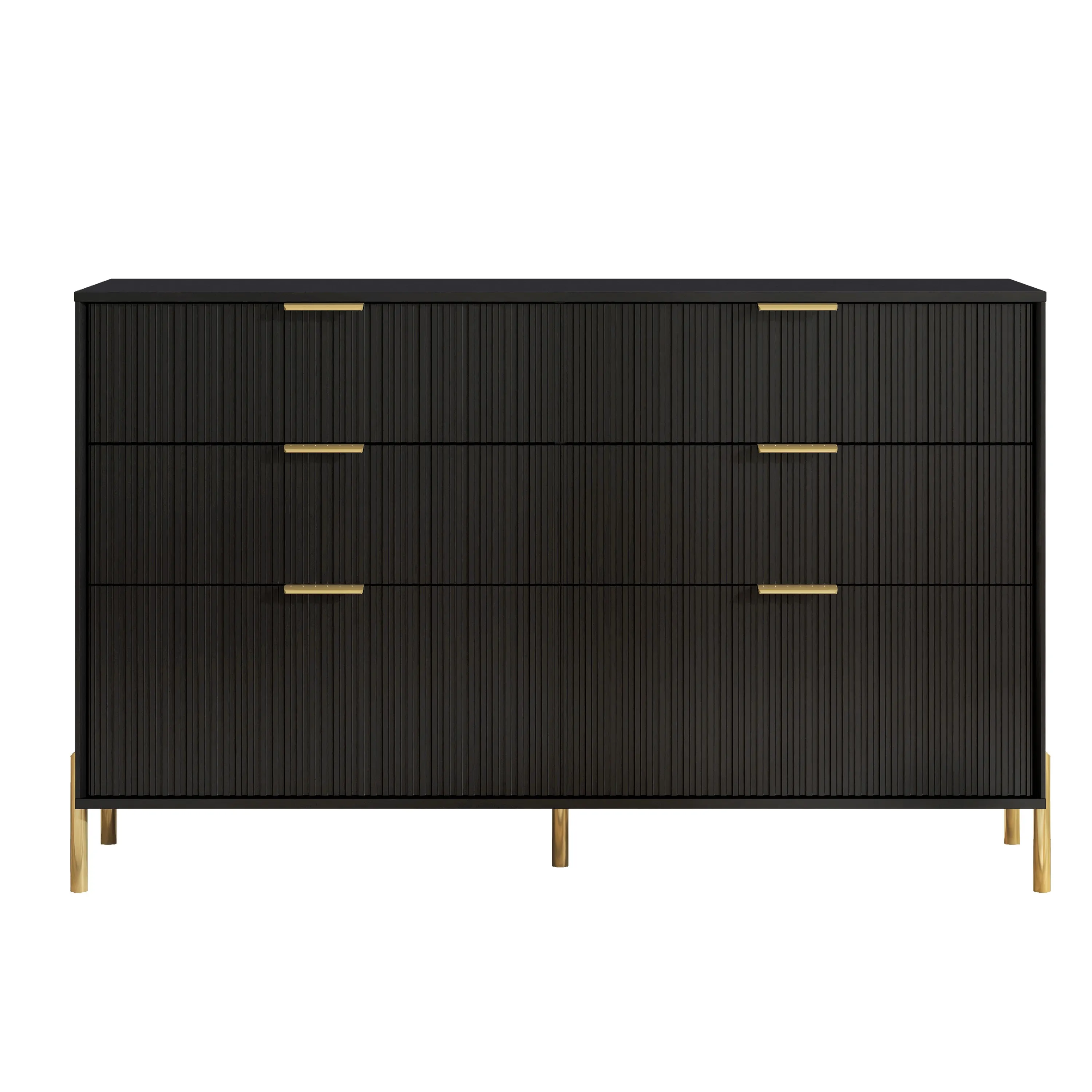 FESTIVO Modern 6-Drawer Double Dresser- Stylish Bedroom Storage Solution