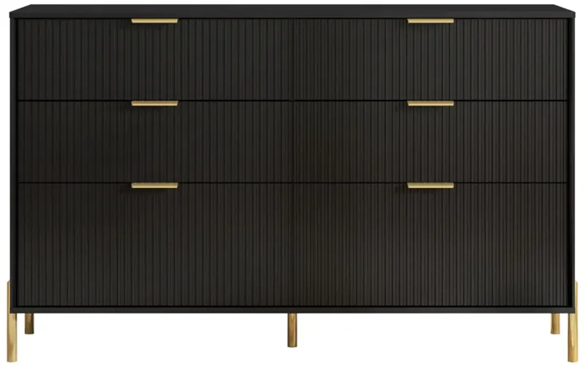 FESTIVO Modern 6-Drawer Double Dresser- Stylish Bedroom Storage Solution