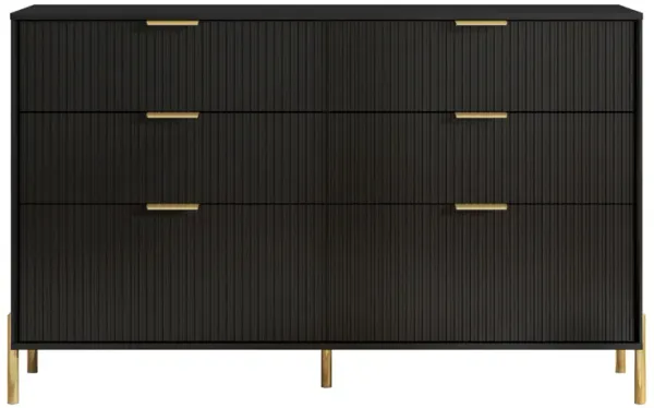 FESTIVO Modern 6-Drawer Double Dresser- Stylish Bedroom Storage Solution
