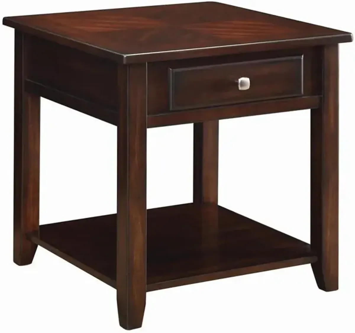 Bradford Square 1-shelf End Table Walnut