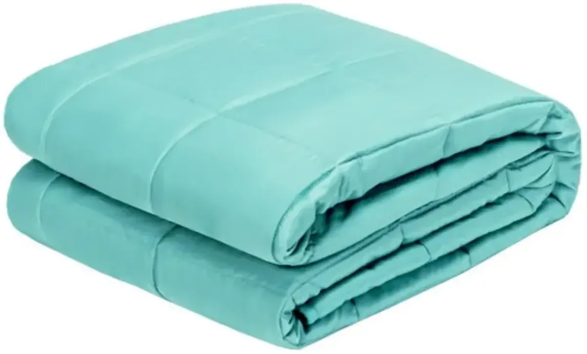 60"x80" Heavy Weighted Blanket, 15 lbs, Soft and Breathable Natural Bamboo Fabric in Green