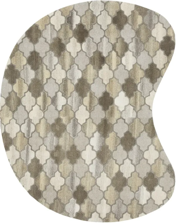 Forum FM-7208 Kidney Rug 3' x 12' Brown Rug