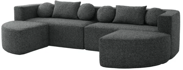 Merax Couch Sofa Bed Compression Sofa with Deep Seating and Curved Design
