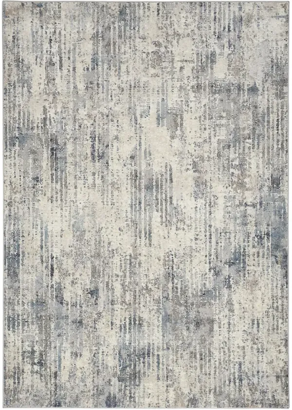 CK022 Infinity IFN04 Ivory/Gray/Blue 6' x 9' Rug
