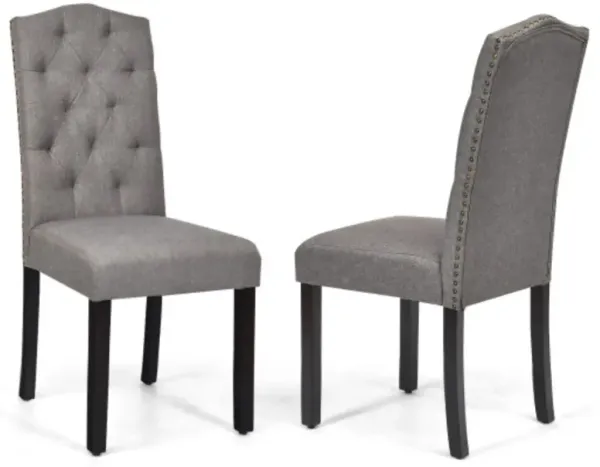 Set of 2 Tufted Upholstered Dining Chairs
