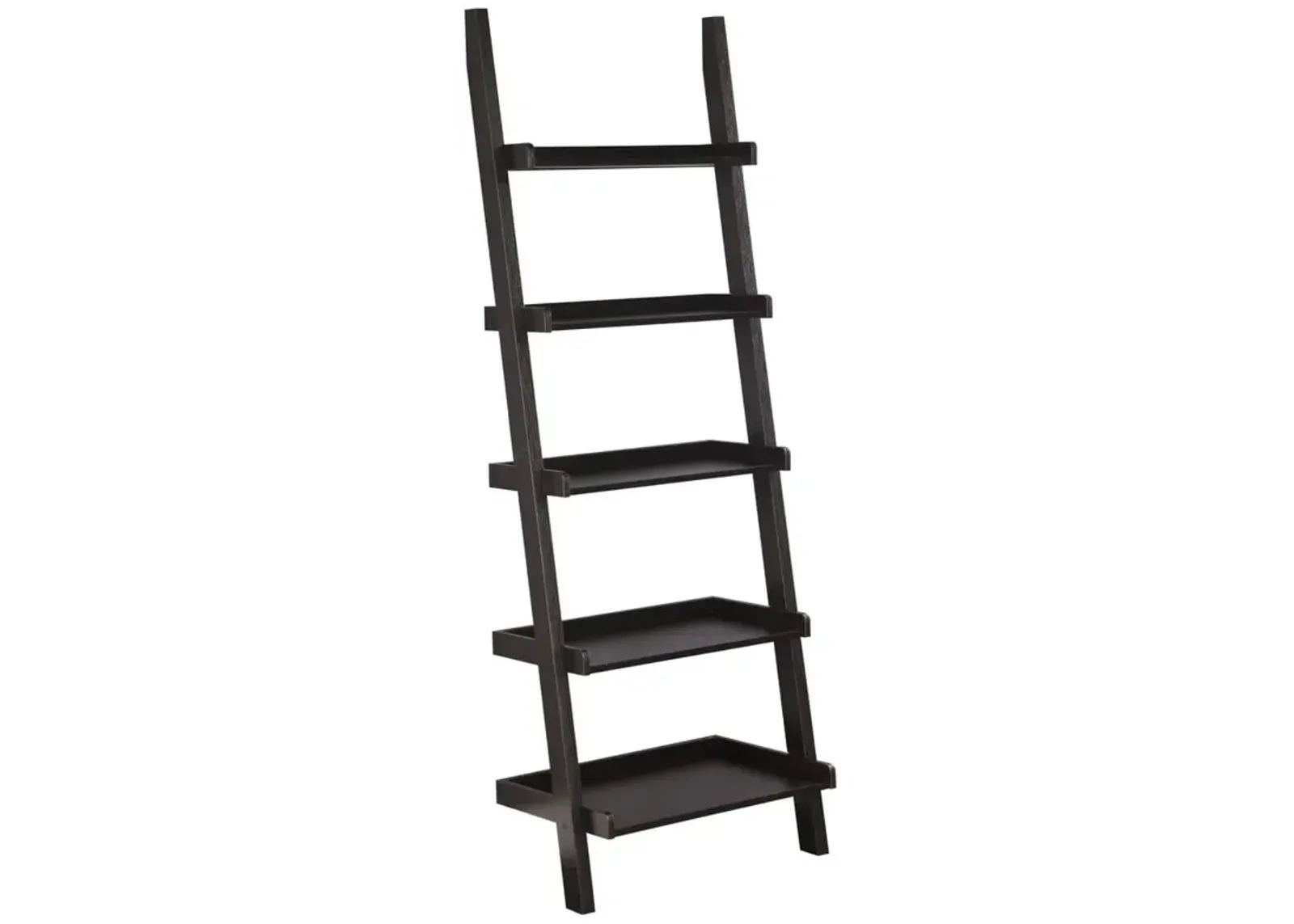 Colella 5-shelf Ladder Bookcase Cappuccino