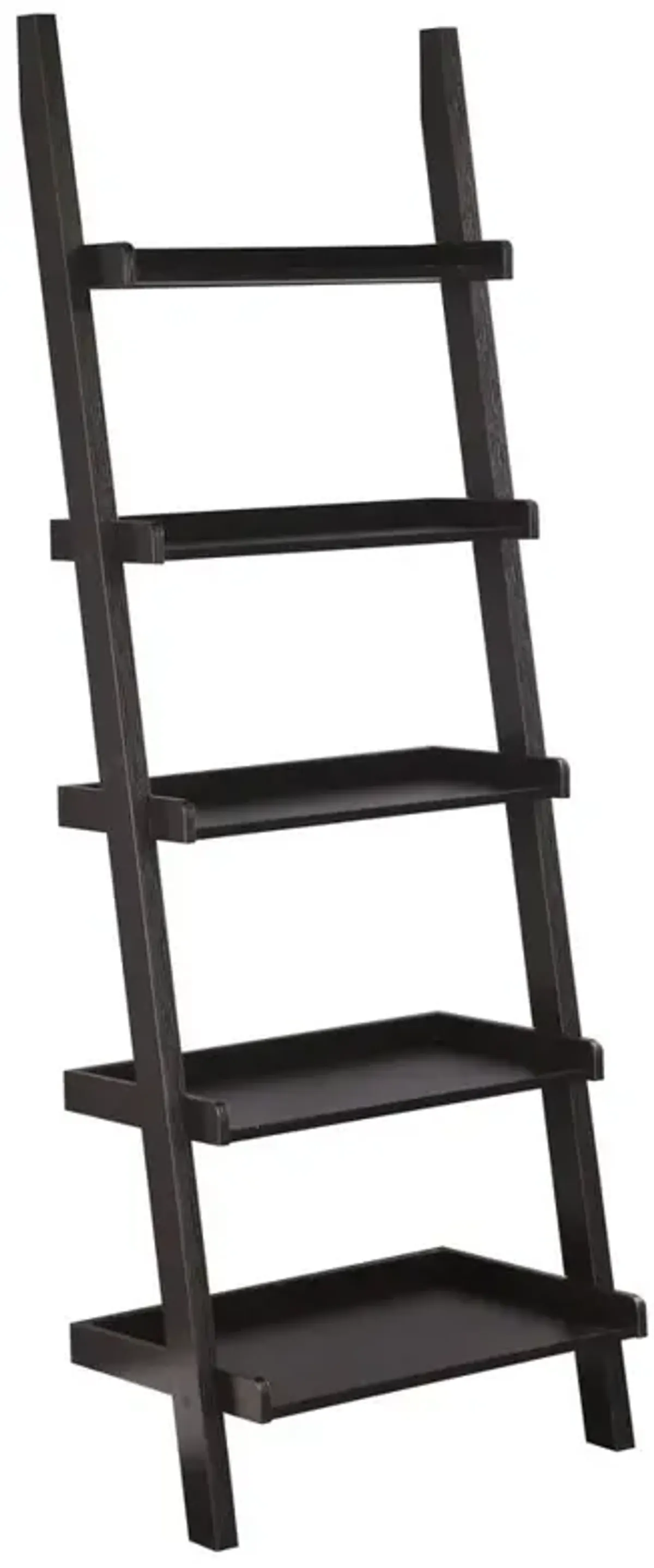 Colella 5-shelf Ladder Bookcase Cappuccino