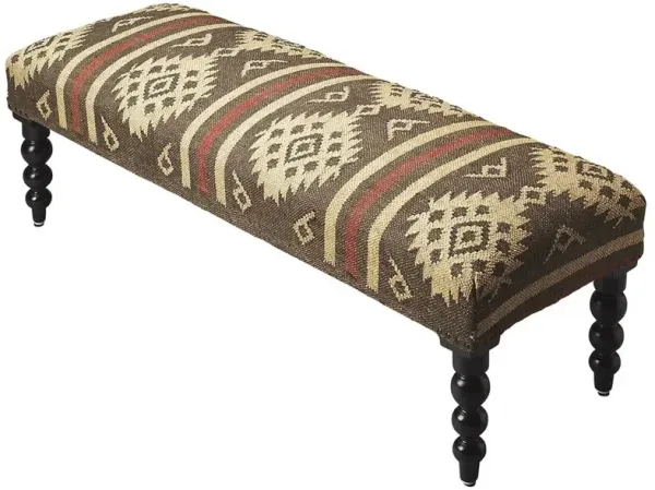 Butler Specialty Navajo Jute Upholstered 48W Bench, Assorted