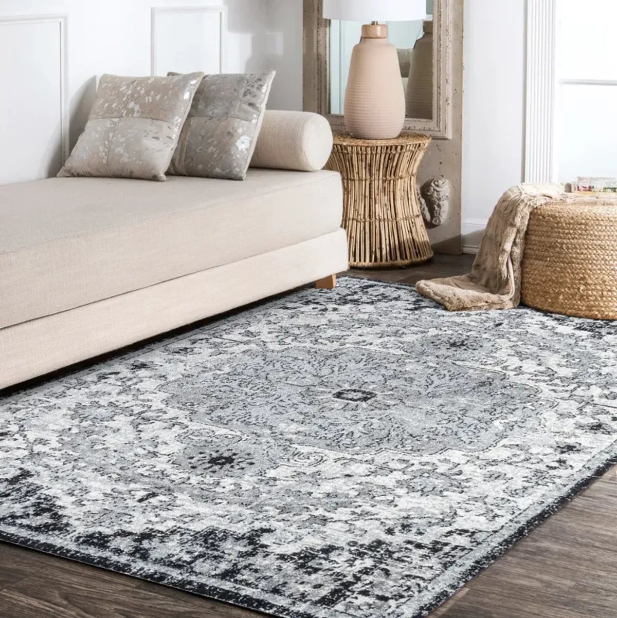 Anaise Ornate Boho Medallion Area Rug