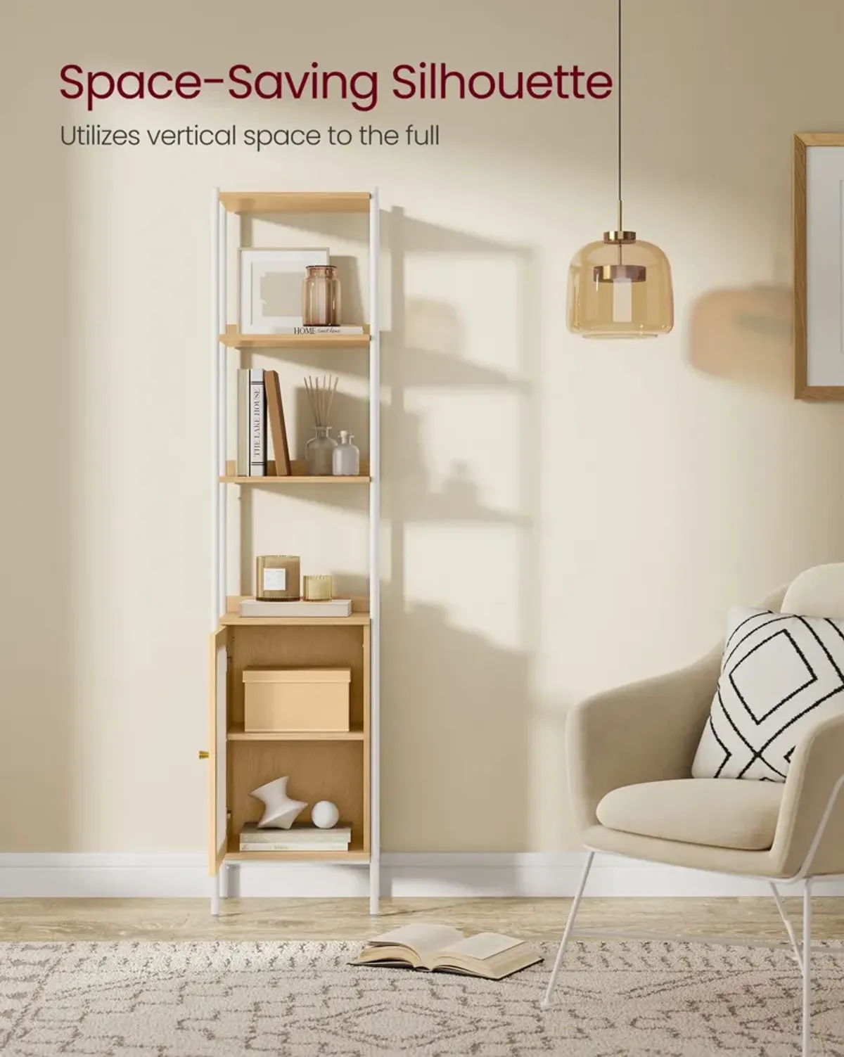 Bookcase with Plastic Doors for Modern Storage and Easy Access