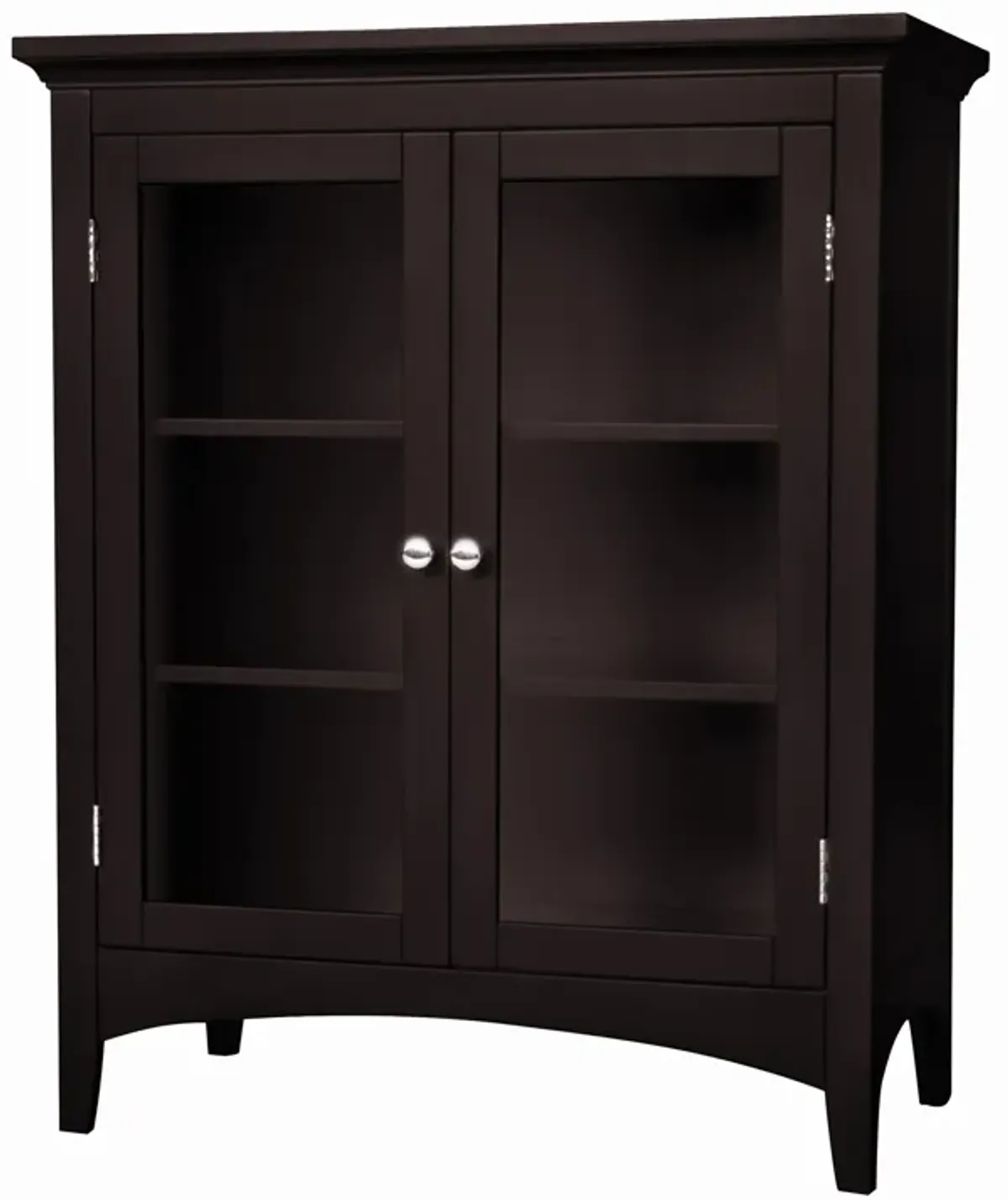 Teamson Home Madison Freestanding Two-Door Floor Cabinet, Espresso