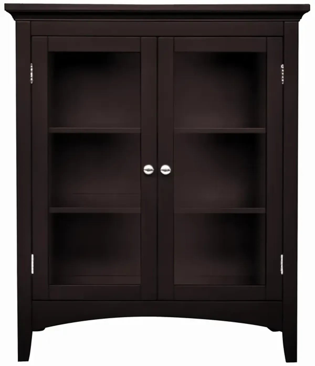 Teamson Home Madison Freestanding Two-Door Floor Cabinet, Espresso