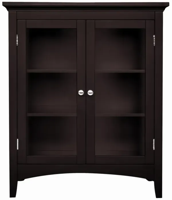 Teamson Home Madison Freestanding Two-Door Floor Cabinet, Espresso