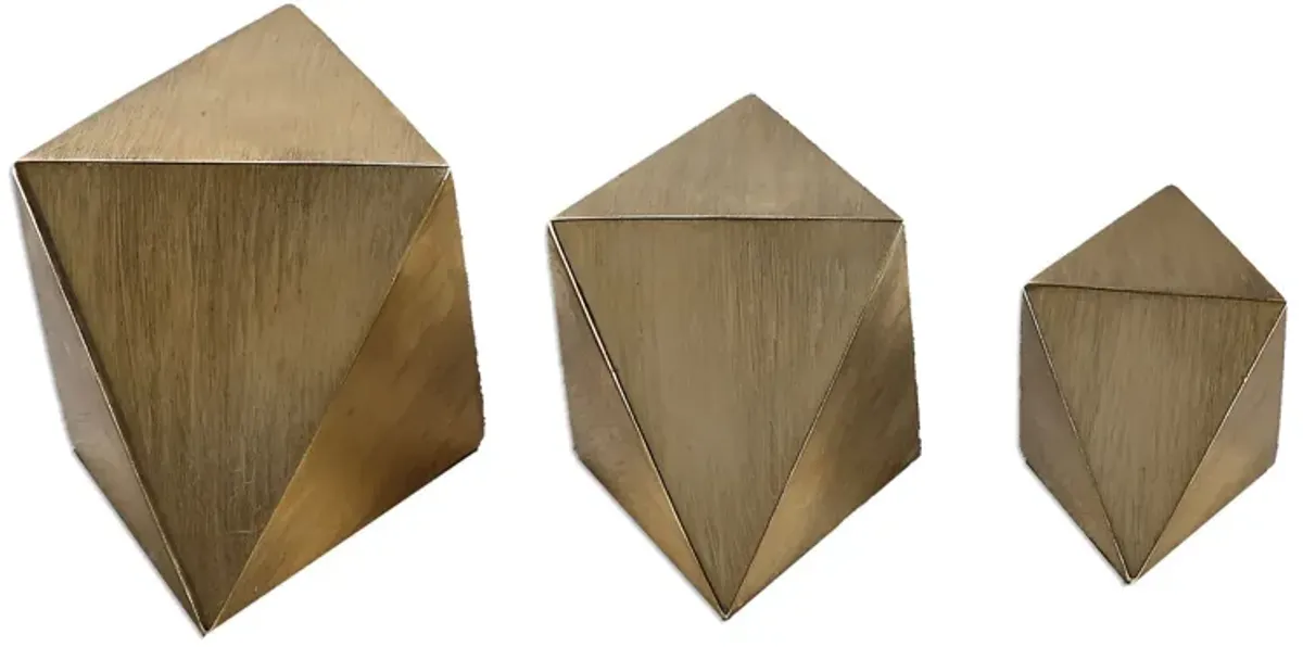 Uttermost Rhombus Champagne Accents, S/3