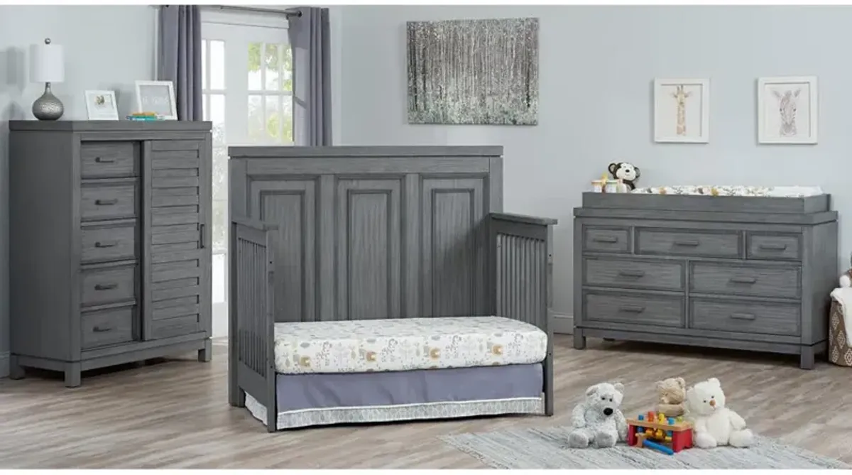 Soho Baby Manchester 4In1 Crib Rustic Gray