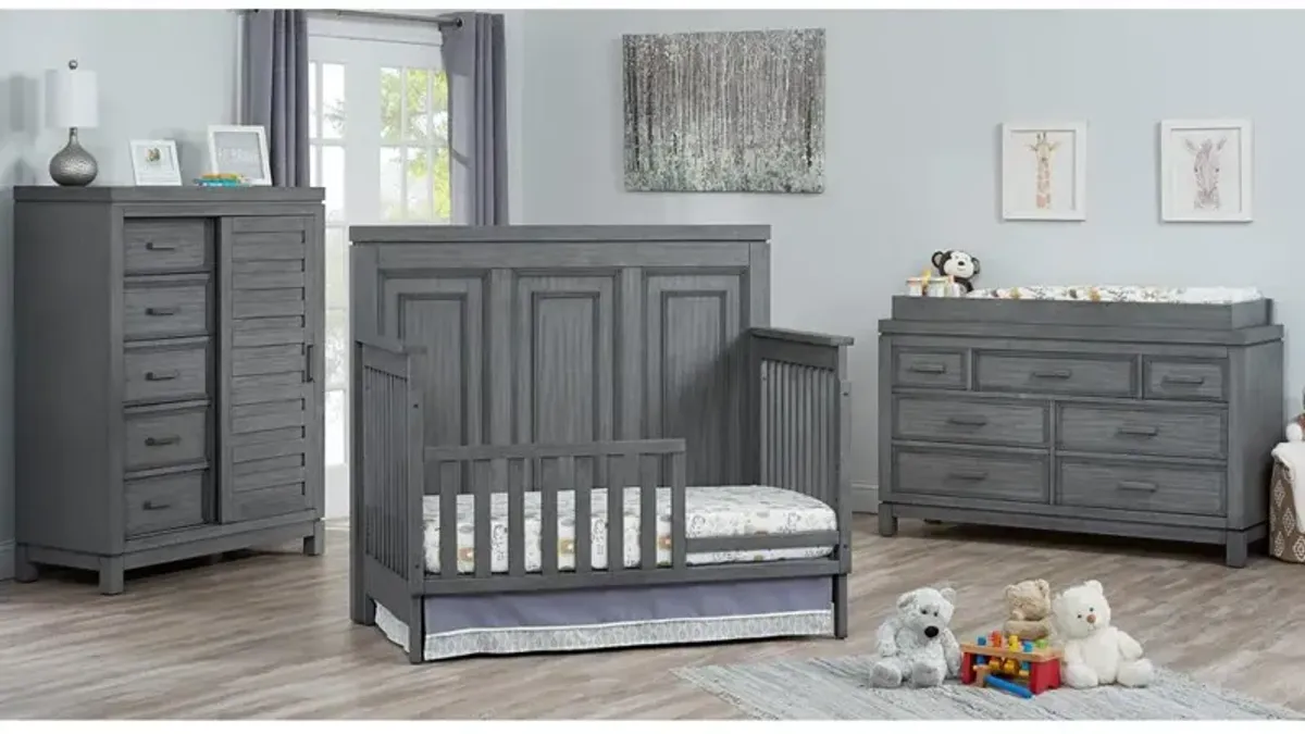 Soho Baby Manchester 4In1 Crib Rustic Gray