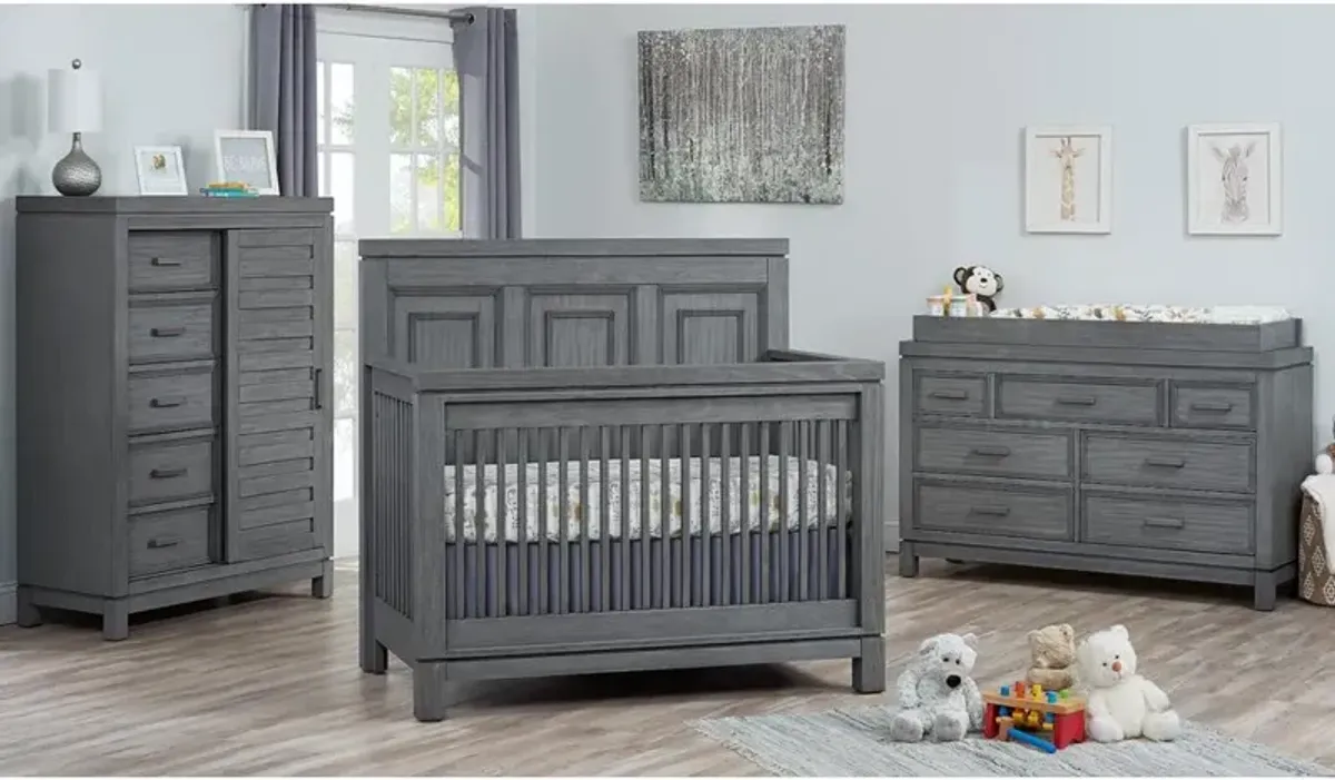 Soho Baby Manchester 4In1 Crib Rustic Gray