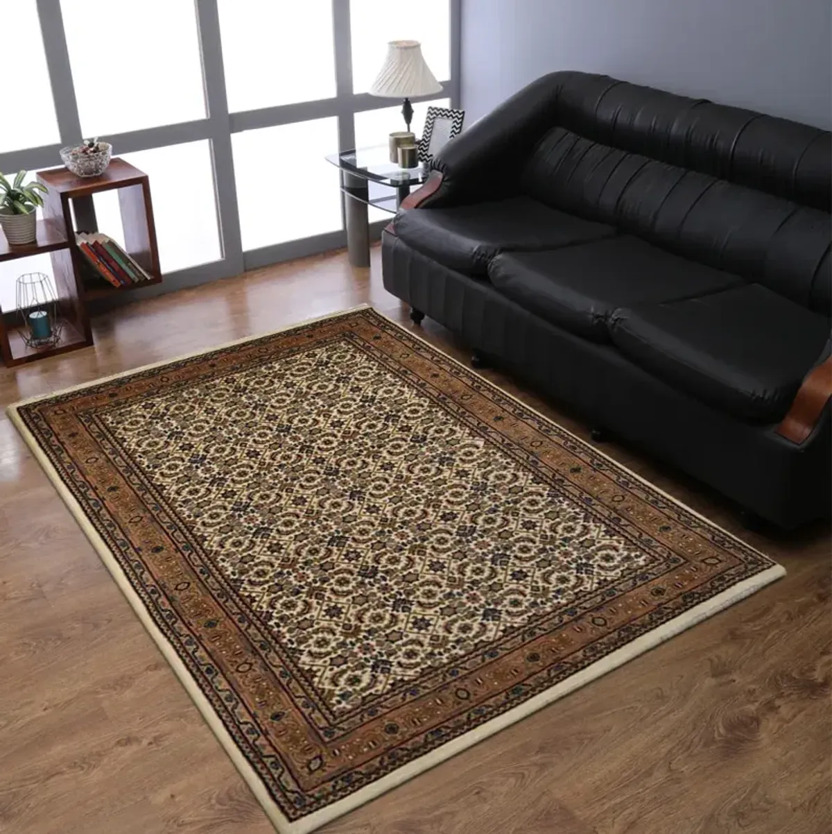 Rugsotic Carpets Hand Knotted Nir Wool 4'x6' Area Rug Oriental Cream NR0108