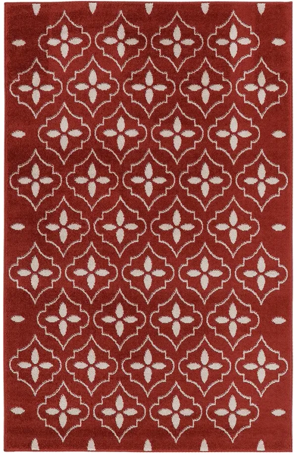 Nourison Essentials NRE04 Brick/Ivory 4' x 6' Rug