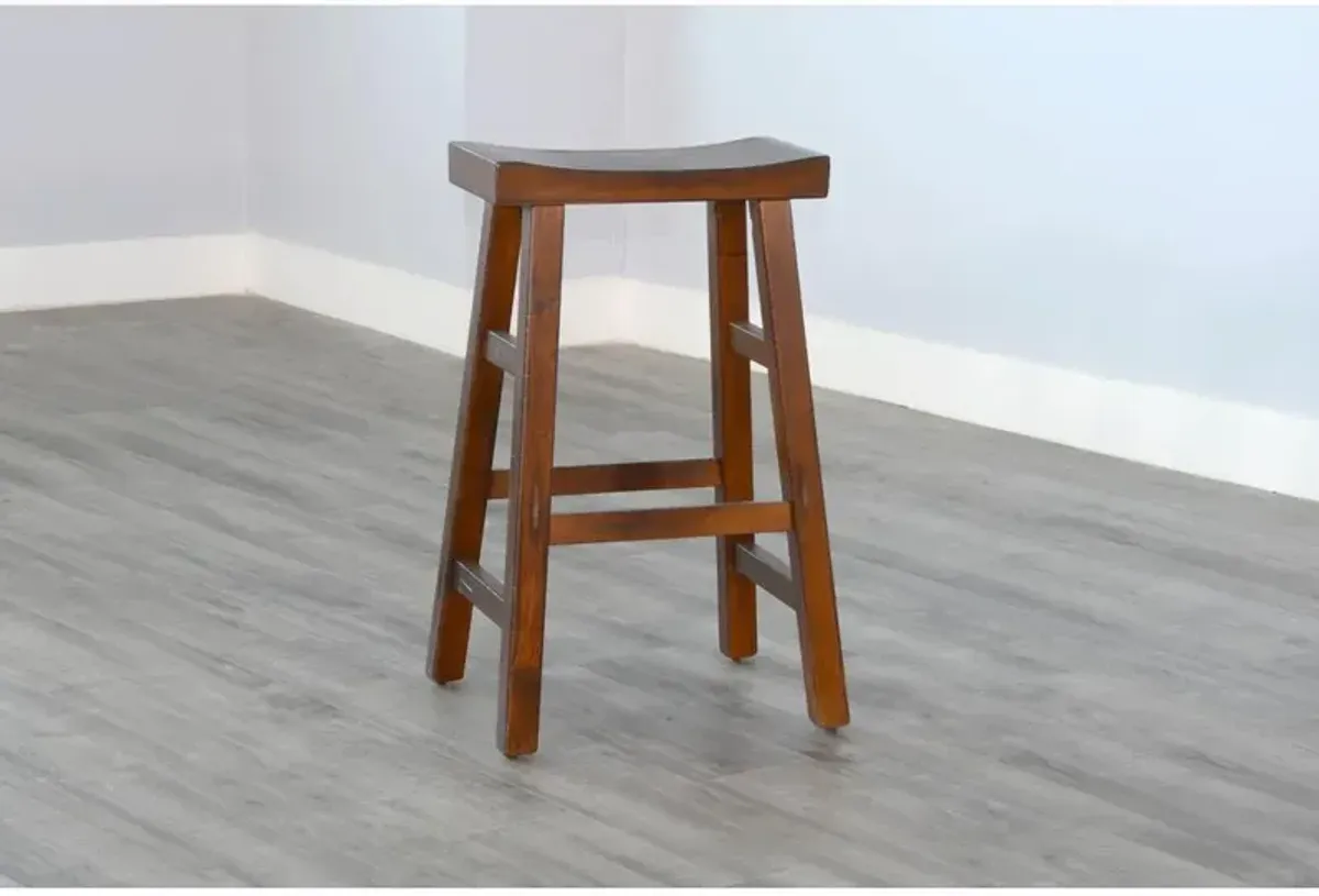 Sunny Designs Bar Saddle Seat Stool, Wood Seat