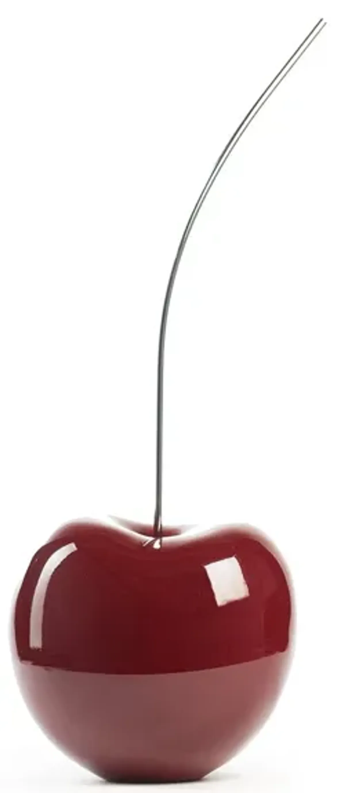 Cherry Sculpture Bright Red Resin Handmade 25" Tall